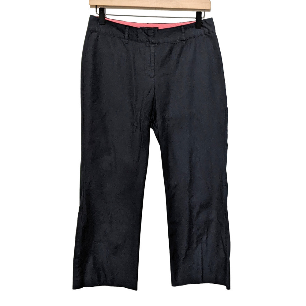 The Limited 4 Navy Blue Stretch Cropped Pants Women's Career Business Trousers